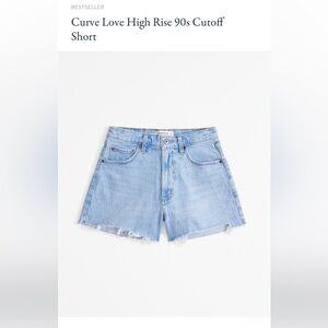 Abercrombie Curve Love 90s Cut Off Jean Shorts